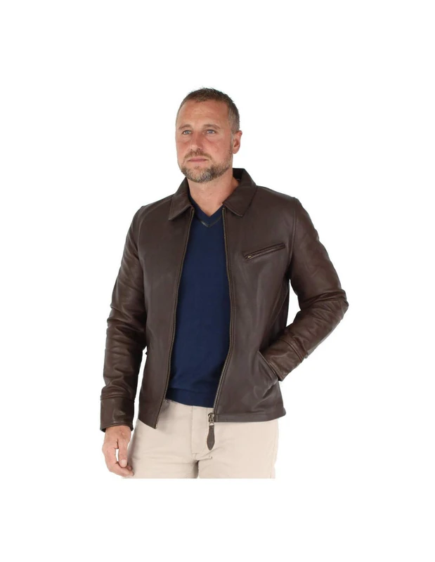 Schott Nyc Men's Lc952 Jacket, Brown (Brown Brown), Medium
