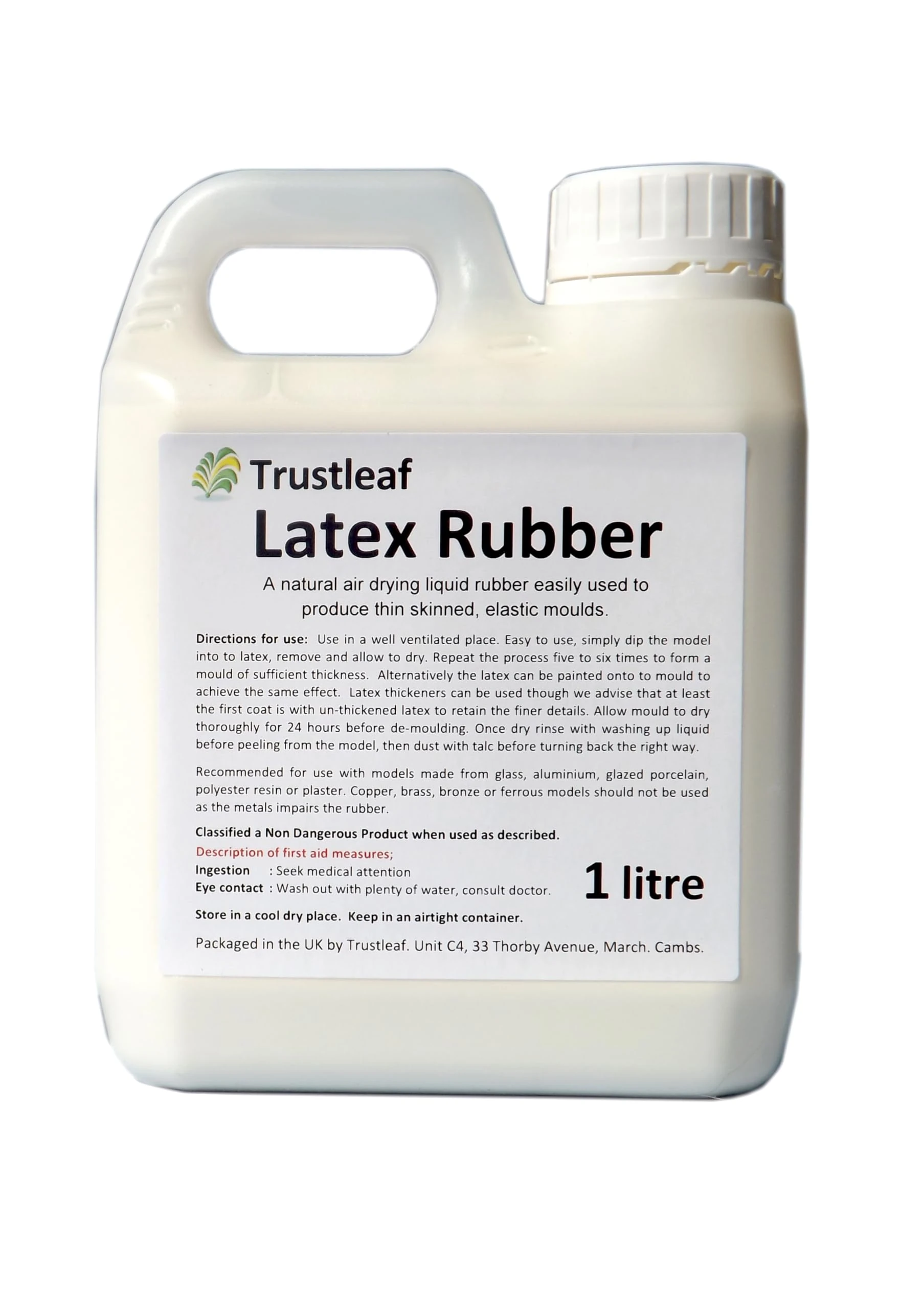 Trustleaf 1 litre Liquid Latex Dipping Rubber for Mould Making/Casting/SFX... (1 Litre)