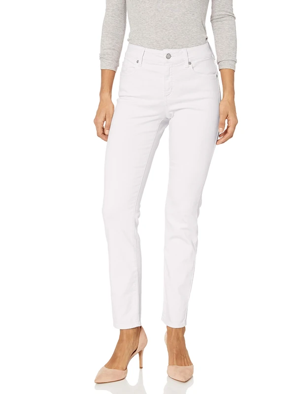 NYDJ Women's Alina Ankle Jeans, Pure Optic White, 2 Petite