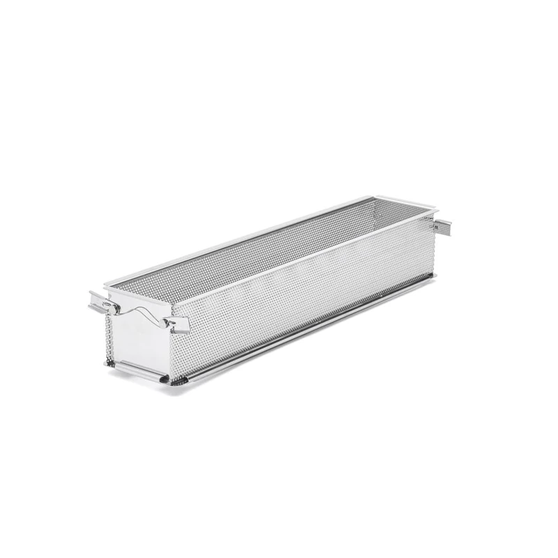 DE BUYER -3210.48 – Folding perforated stainless steel mould 49.5 x 8.5 x 9 cm