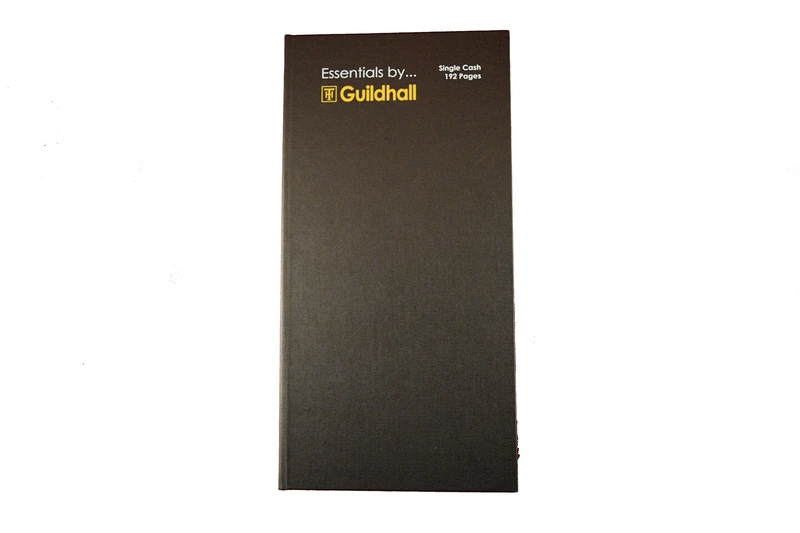 Exacompta - Ref GES6221Z - Guildhall - Essentials Single Cash Account Book, 30 x 15cm, 192 Pages of 80gsm Pre-Printed Paper - Receipts, Expenses, Summaries