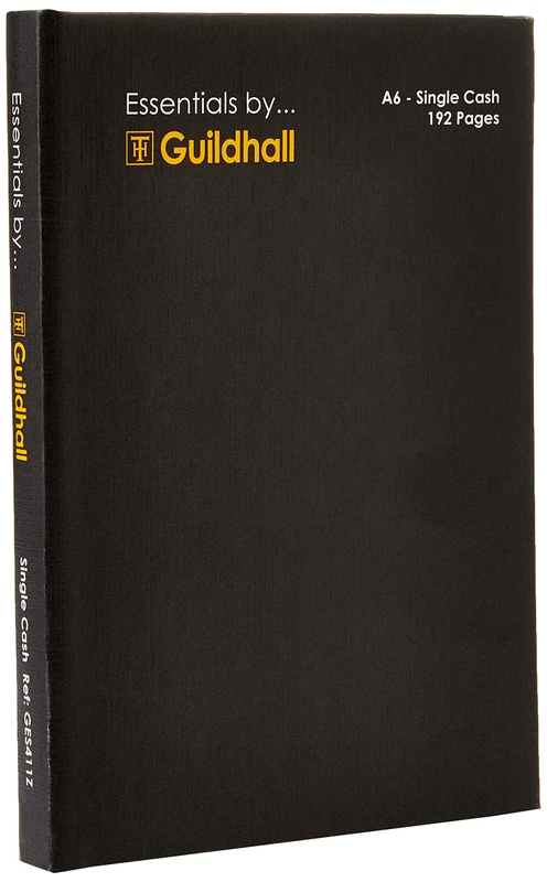 Exacompta - Ref GES411Z - Guildhall - Essentials Single Cash Account Book, A6, 148 x 105mm, 192 Pages of 80gsm Pre-Printed Paper - Receipts, Expenses, Summaries