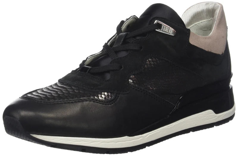 Geox Women's D Shahira B Sneaker, Black, 8 UK