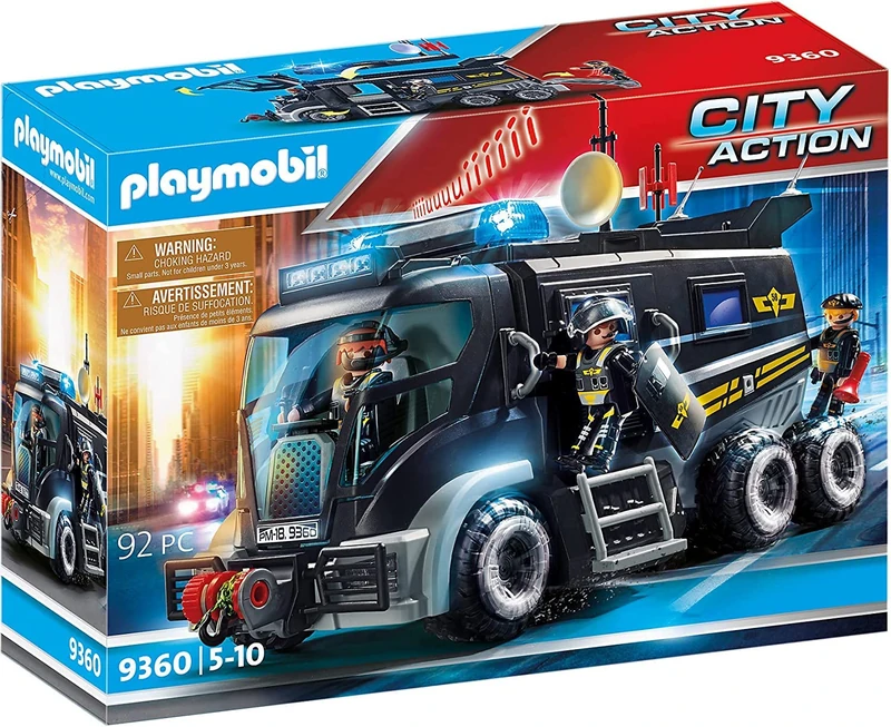 Playmobil City Action 9360 SWAT Truck With Light and Sound Effects, For Children Ages 5+
