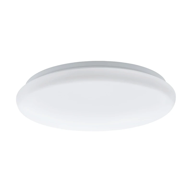 EGLO Giron-M LED Ceiling Light with Motion Sensor Indoor Diameter 26 cm LED Ceiling Light with Daylight Sensor Made of Plastic and Metal in White LED Wall Lamp Warm White