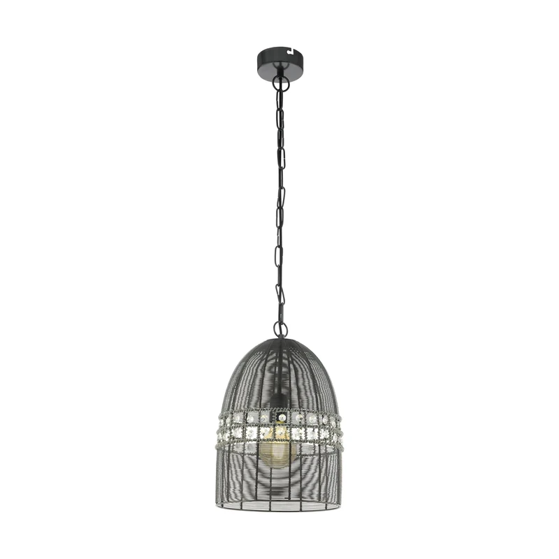 Eglo Marracas Pendant Light Steel 60 W, Nickel Nero