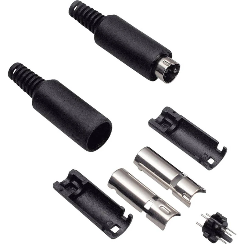 TRU Components 1578980 Miniature DIN Round Connector Connector, Straight Number of Poles (Number): 7