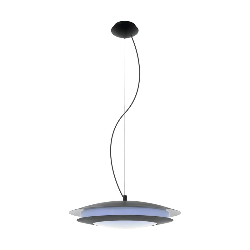 EGLO Moneva-C Pendant Light, Steel, 27 W, Diameter 48.5 cm, Black