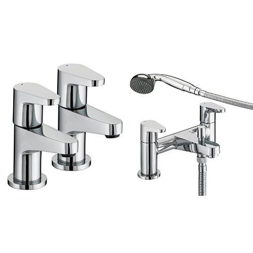 Bristan QST 1/2 C Quest Basin Taps with Bristan QST BSM C Quest Bath Shower Mixer