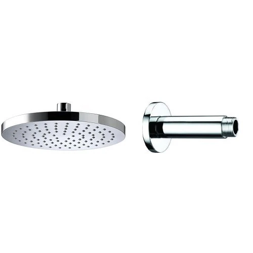 Bristan Fhc Abrd01 C 200Mm Abs Round Fixed Head With Round Ceiling Fed Shower Arm