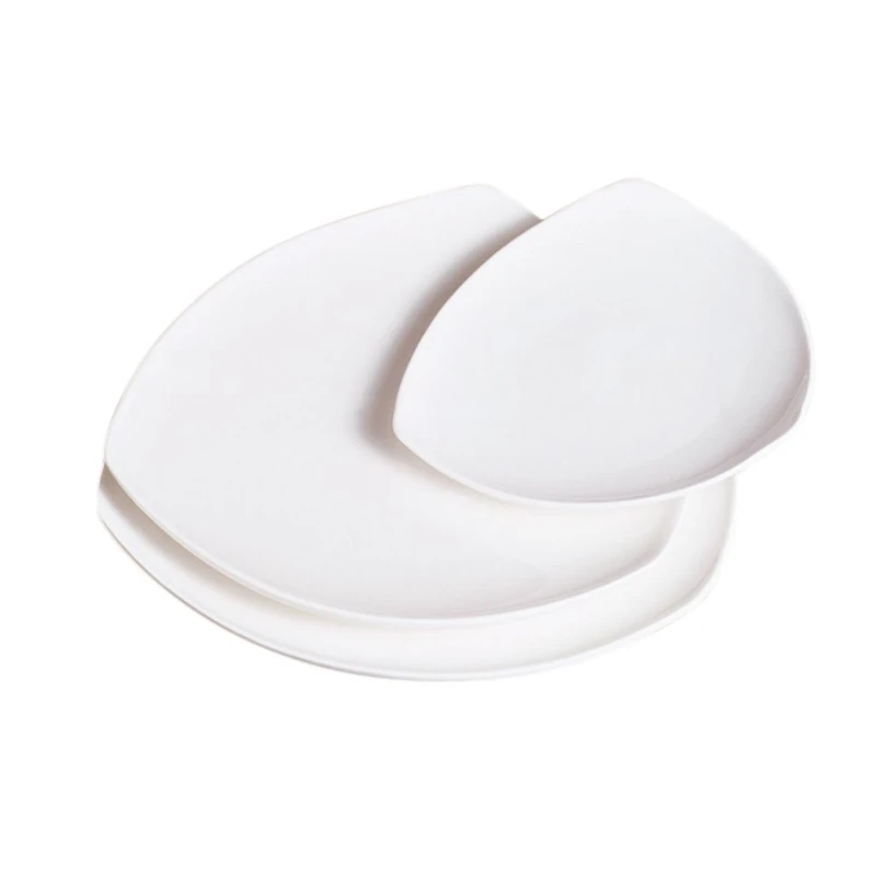 Triangular Plates 25,5X3,4 Cm White Porcelain - 4 Units - Image 1