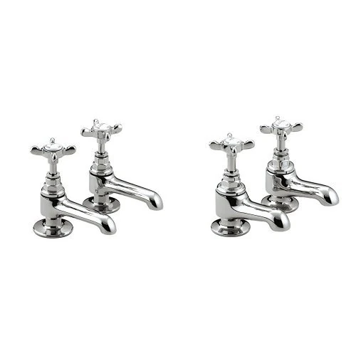 Bristan N 1/2 C CD 1901 Basin Pillar Taps with Bristan N 3/4 C CD 1901 Bath Pillar Taps