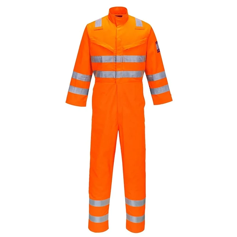 Portwest Modaflame RIS Orange Coverall, Color: HI-Vis Orange, Size: XL, MV91ORRXL