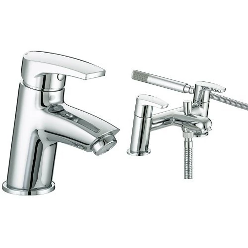 Bristan OR BAS C Orta Basin Mixer with Clicker Waste with Bristan OR BSM C Orta Bath Shower Mixer