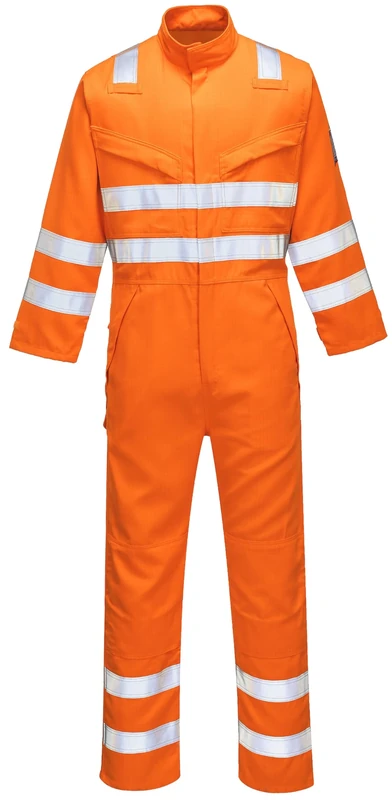 Portwest Modaflame RIS Orange Coverall, Color: HI-Vis Orange, Size: L, MV91ORRL