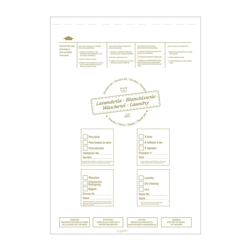 Garcia de Pou Laundry Bags, 43 x 62 cm, Low Density Polyethylene, White, 43 x 62 x 30 cm