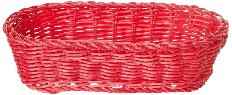 Elongated Baskets Imitation Wicker 23X9X8 Cm Fuchsia Pp - 12 Units