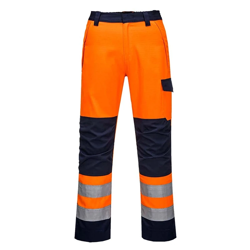Portwest MV36ONRM Modaflame RIS Trouser, Medium, Orange/Navy