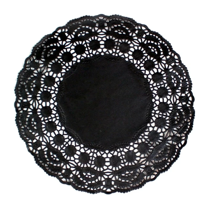 Garcia de Pou Round Doilies, 16.5 cm, Paper, Black, 16.5 x 30 x 30 cm - Image 1