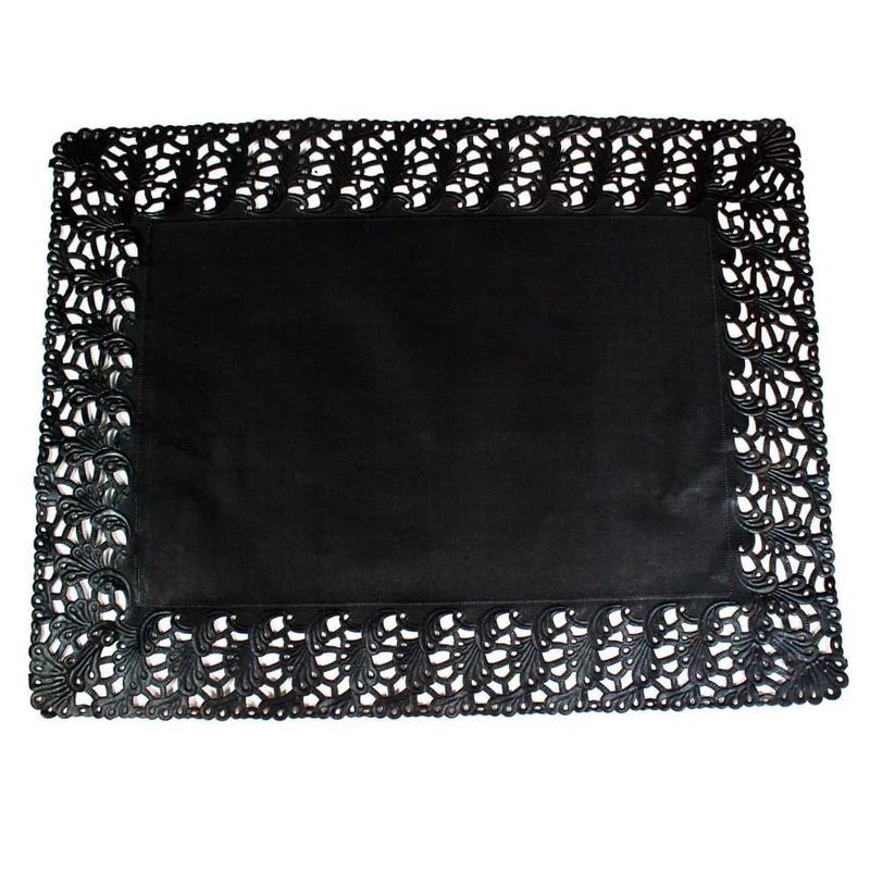 Garcia de Pou Rectangular Doilies, 50 x 40 cm, Paper, Black, 50 x 40 x 30 cm