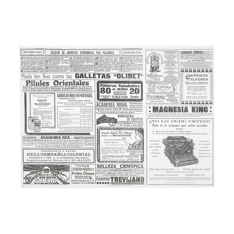 Table Mats "Journal" 48 Gsm 31X43 Cm White Cellulose - 500 Units