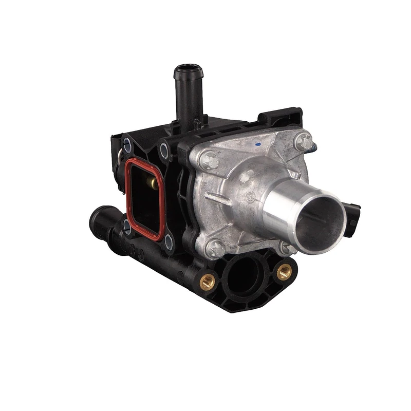 febi bilstein 49190 Thermostat Housing with thermostat, seal and temperature switch, pack of one