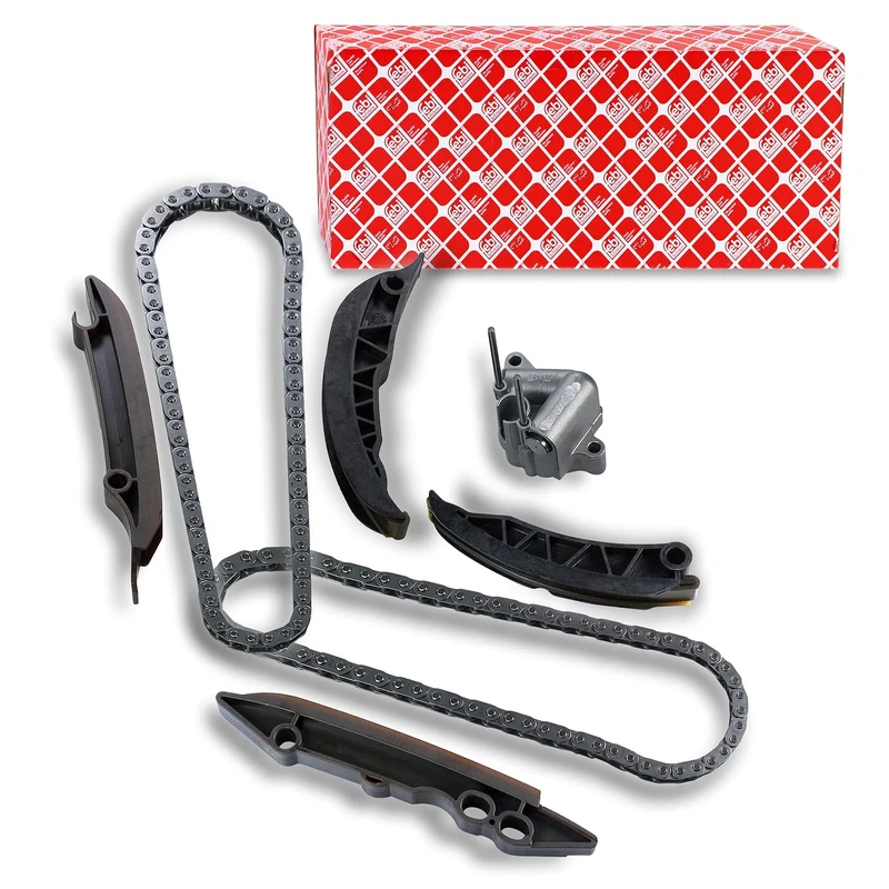 febi bilstein 49555 Timing Chain Kit with sliding rails and chain tensioner, pack of one