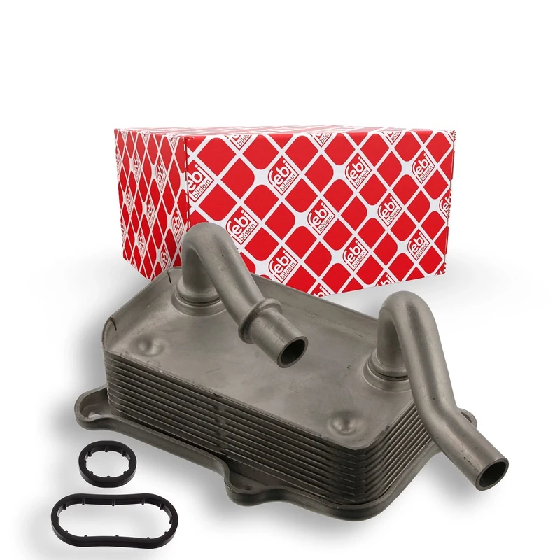 febi bilstein 49404 Oil Cooler for engine (car) / for manual transmission (truck), with gaskets, pack of one