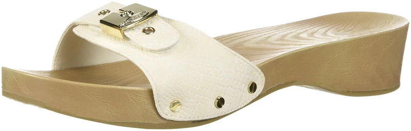 Dr. Scholl's Shoes Women's Classic Slide Sandal, White, 5.5 UK