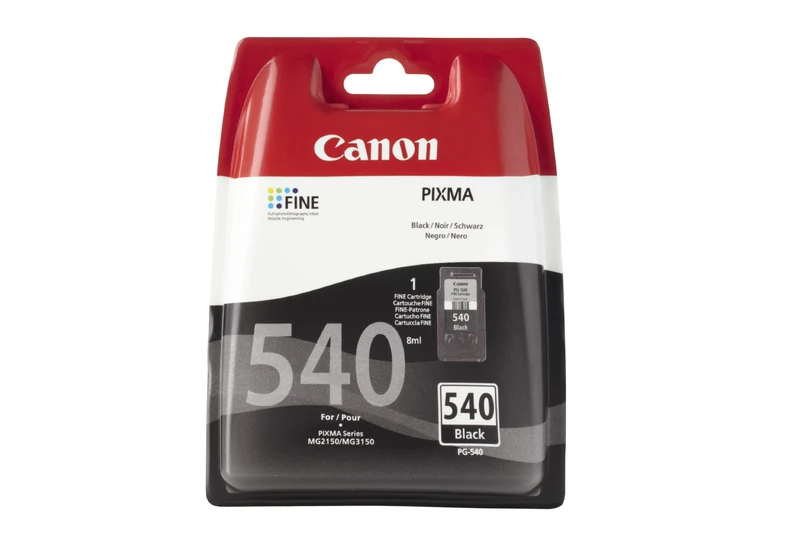 Canon PG-540 - 5225B005 - 1 x Black - Ink Cartridge - For PIXMA MG2250,MG3150,MG3250,MG3510,MG3550,MG4250,MX395,MX455,MX475,MX525,MX535 - Image 1