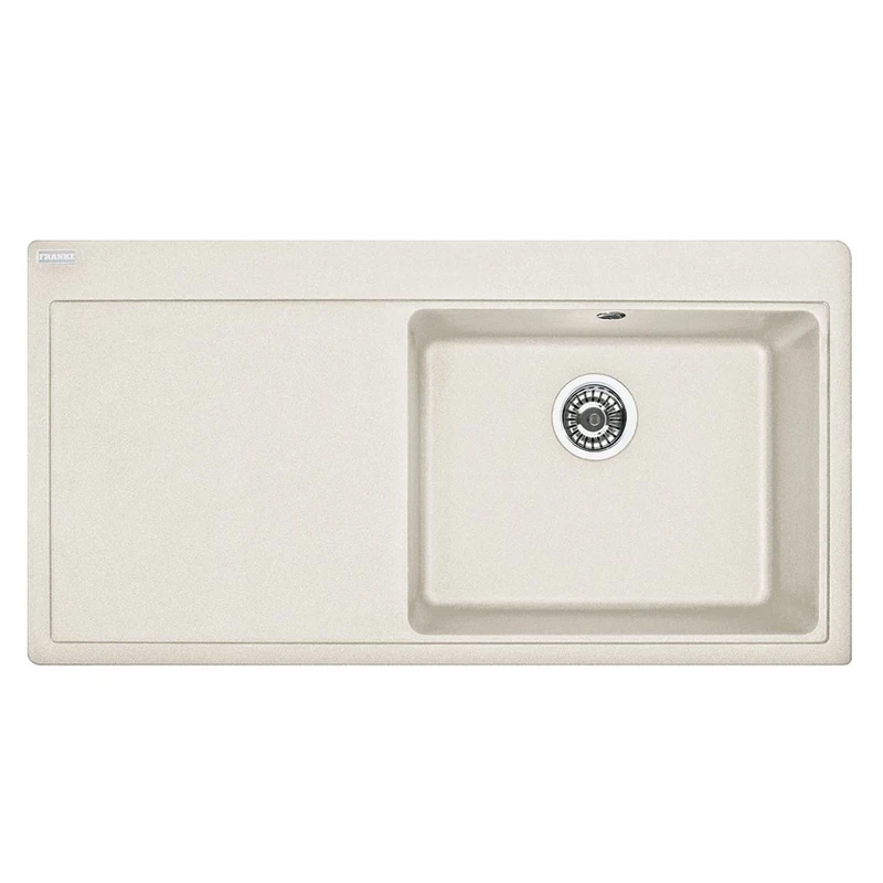 Franke Kitchen Sink Made of Granite (Fragranite) with a Single Bowl Mythos MTG 611-cream Left 114.0283.906, Cream