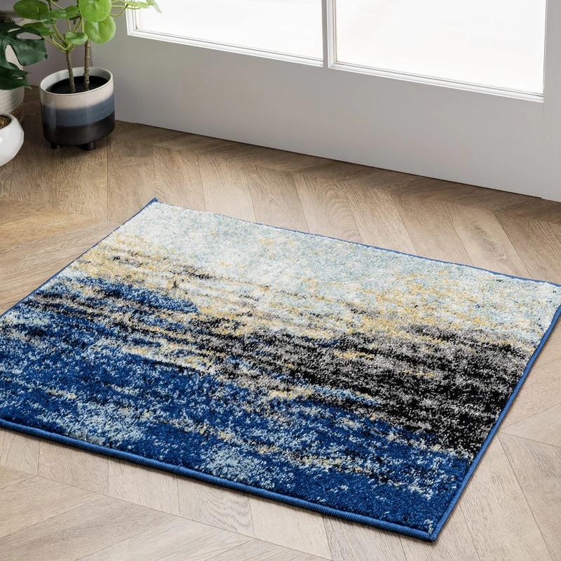 nuLOOM Katharina Abstract Motif Area Rug, 91 cm x 152 cm, Blue