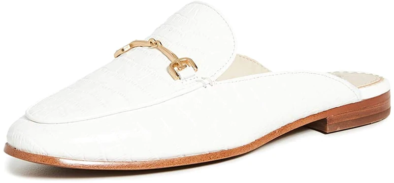 Sam Edelman Women's Linnie Mule, Bright White Leather, 6 UK