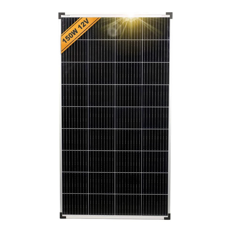 enjoysolar® Mono 150 W Monocrystalline Solar Panel Ideal for Motorhomes, Garden Sheds, Boats (Mono 150 W)