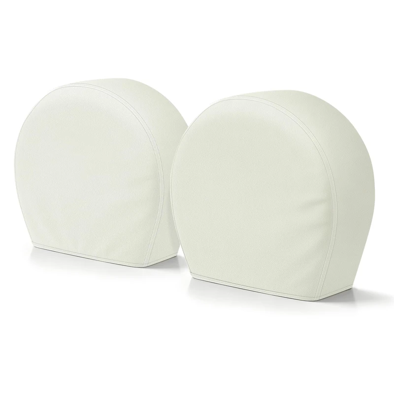 Explore Land Tire Covers 2 Pack - Tough Tire Wheel Protector for Truck, SUV, Trailer, Camper, RV - Universal Fits Tire Diameters 29-31.75 inches, White