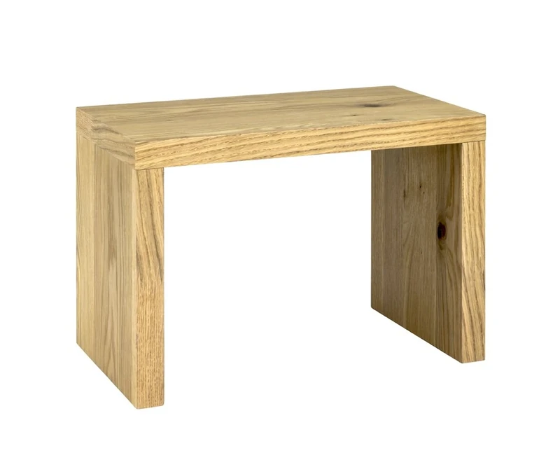 HAKU Möbel End Table Oak, Genuine Wood Veneer, Honeycomb Panel - Size: W 50 cm X H 35 cm X D 30 cm, Style: Modern