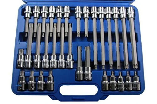 US PRO 32 Piece Extra Long 1/2" Drive Torx Bit Socket Set 1372