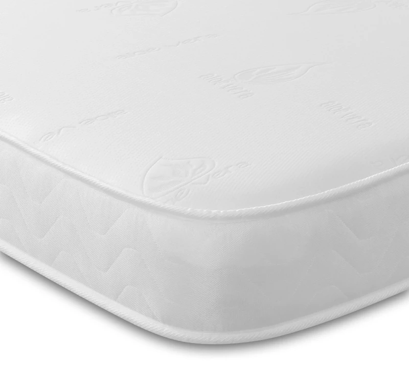 Extreme Comfort Aloe Vera Hybrid Essentials Memory Foam & Pinna-Coil Bonnell Innerspring Maximum Value Mattress Plush Feel, White, 18cms Deep, 5ft King Size