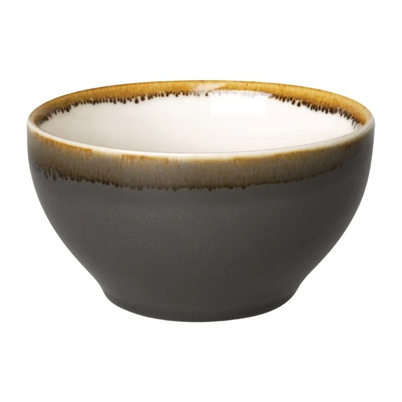 Olympia Kiln Round Bowl Smoke 140mm (6 Pack) - Porcelain Soup, Cereal, Oatmeal Bowls Microwave & Dishwasher Safe HC379