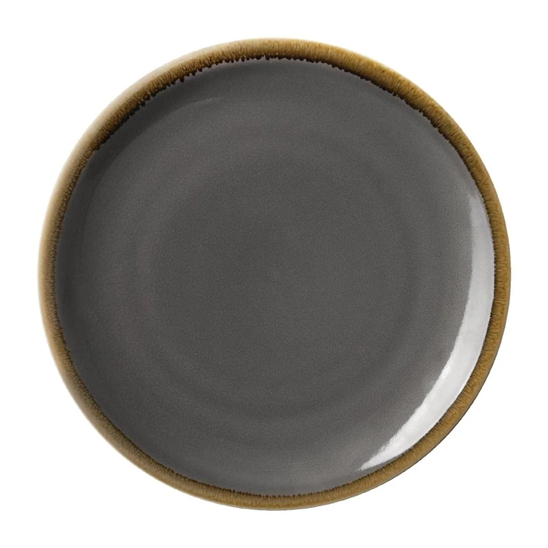 Olympia Kiln Round Coupe Plate in Smoky Gray - Porcelain - 280(пїЅ) mm