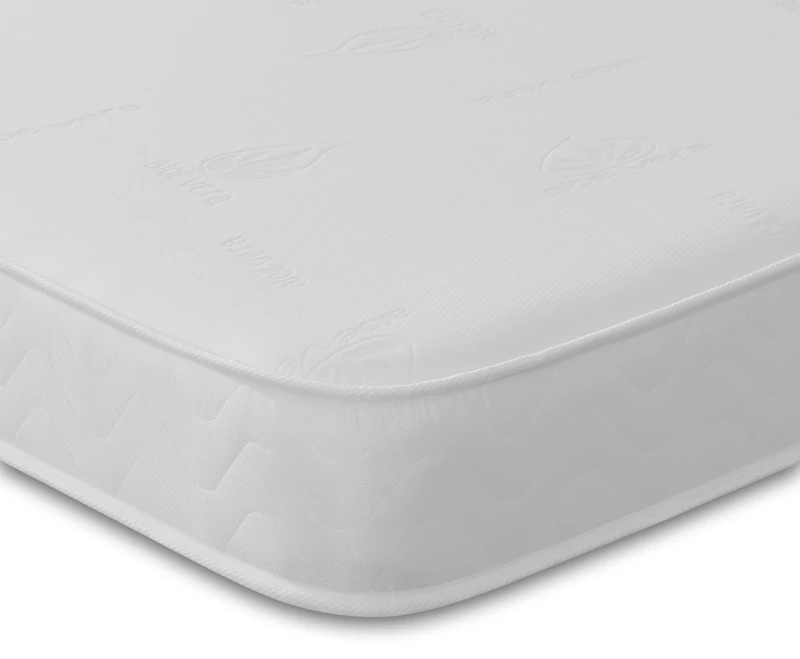 eXtreme comfort ltd Aloe Vera Hybrid Essentials Memory Foam & Pinna-Coil Bonnell Innerspring Maximum Value Mattress Plush Feel, White, 18cms Deep, 2ft6 Small Single