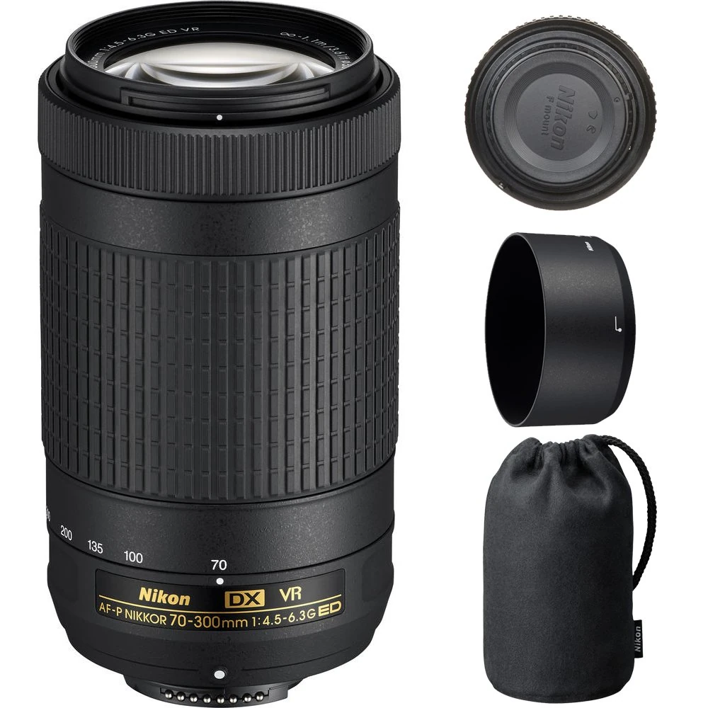 Nikon AF-P DX NIKKOR 70-300mm f/4.5-6.3G ED VR Lens 20062B - (Renewed)
