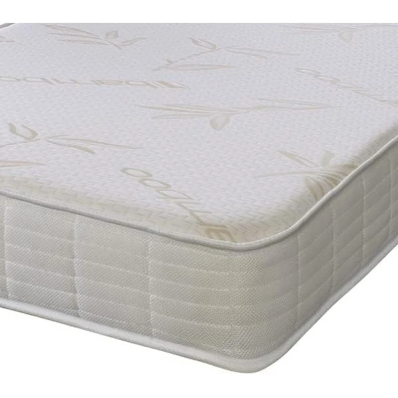 eXtreme comfort ltd Basic Budget Memory Foam Spring, Beige Medium Soft, Economic Memory Foam and Spring Mattress (Bamboo, Shorty Small Single 75cm by 175cm)
