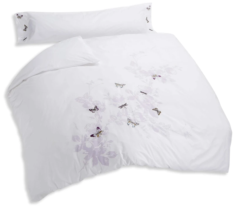 Sancarlos Duvet Cover, Cotton, White, Single