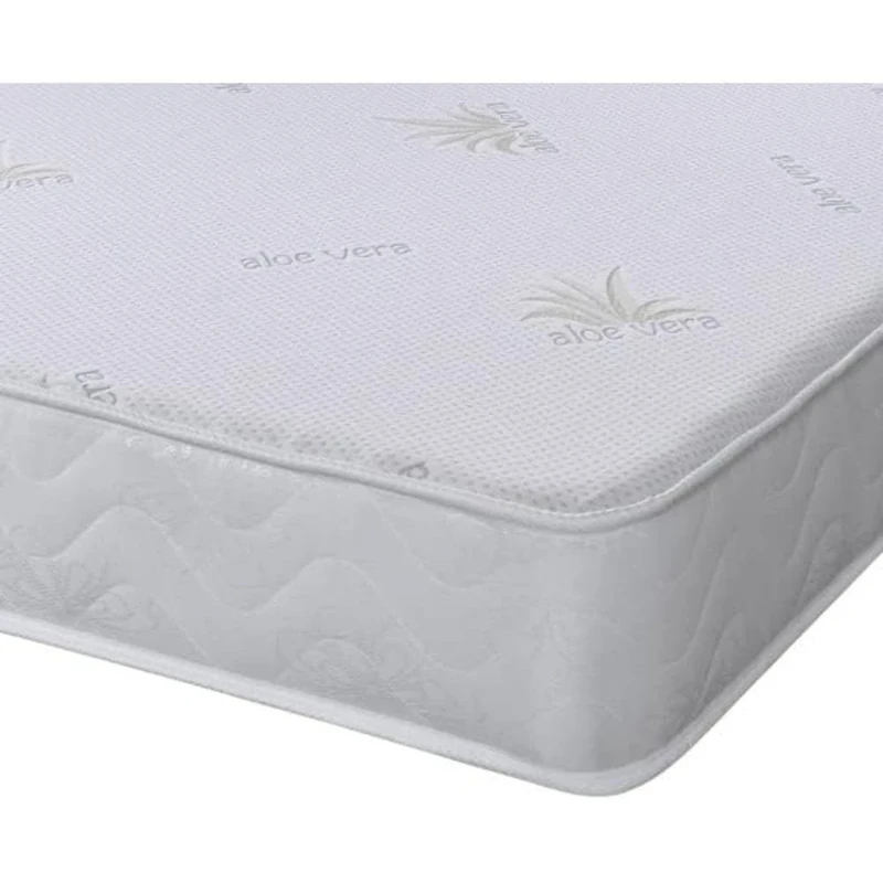 eXtreme comfort ltd Aloe Vera Hybrid Essentials Memory Foam & Pinna-Coil Bonnell Innerspring Maximum Value Mattress Plush Feel, White, 18cms Deep, 4ft6 Double