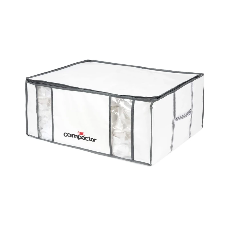 Compactor Life 3D XXL Vacuum Storage Boxes Set of 5 - White, Semi-Rigid, Space-Saving Storage Solution - Image 1