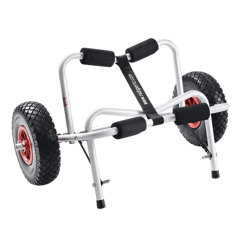 RAD Sportz Kayak Trolley Kayak Cart with Pneumatic Tires 150 LB Capacity Silver - Image 1