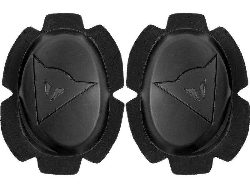 Dainese - Pista Knee Slider, Polyurethane Motorbike Knee Pads, Smooth Contact with Track and Asphalt, Motorcycle Slider with Velcro Closure, Black/Black