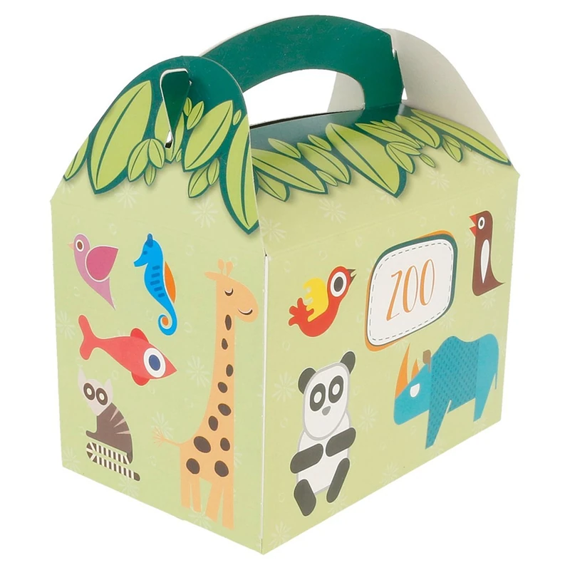 Children Boxes "Zoo" 320 Gsm 17X16X10 Cm Four Coloured Cardboard - 50 Units - Image 1