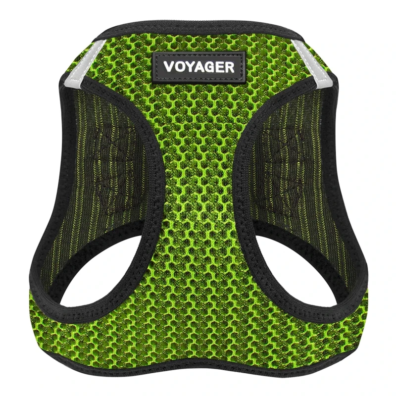 Voyager Step-in Air Dog Harness - All Weather Mesh Step in Vest Harness for Small and Medium Dogs by Best Pet Supplies - Lime Green (2-Tone), XL